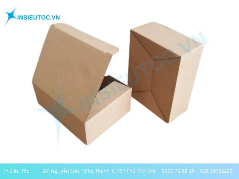 Hộp giấy đáy khóa thiết kế chắc chắn dùng đóng gói sản phẩm