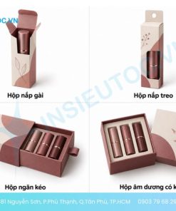 4 kiểu hộp thường được dùng khi in hộp giấy đựng son