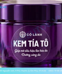 Decal trong chữ trắng cho sản phẩm dưỡng da