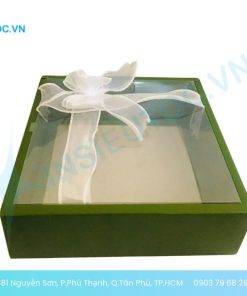 Hộp quà giấy nắp trong suốt thiết kế đẹp mắt để đựng quà tặng