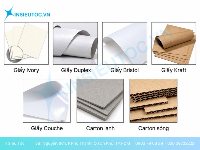 7 chất liệu giấy dùng để làm hộp giấy