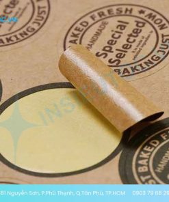 Decal Kraft giấy nâu dùng để in tem nhãn sản phẩm