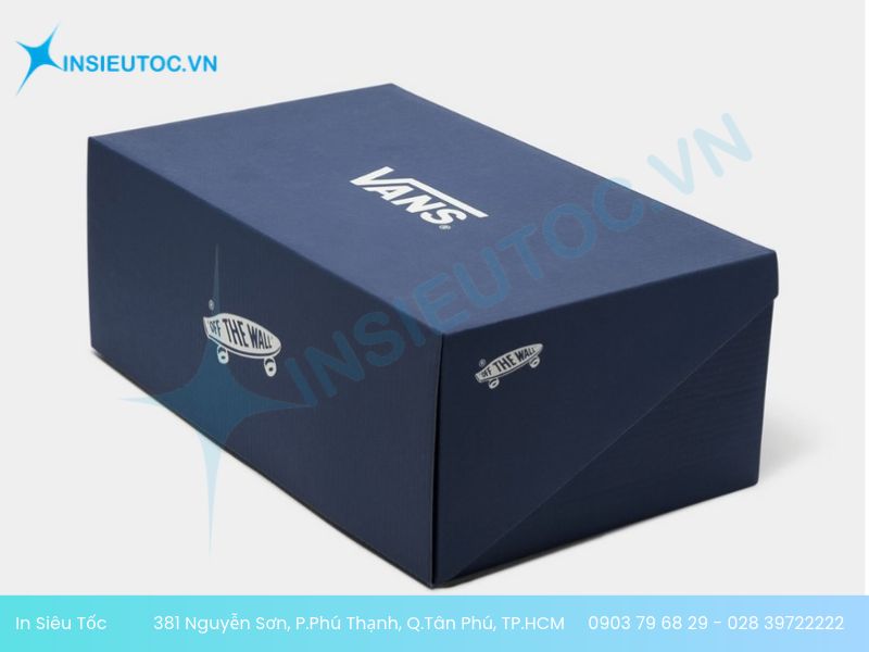 Mẫu hộp giấy đựng giày in logo thương hiệu theo yêu cầu