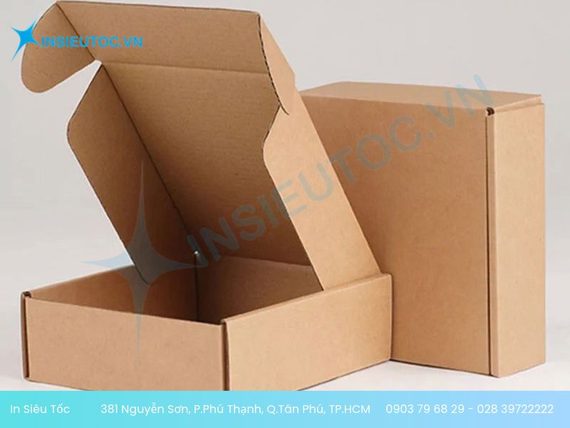 Hộp giấy nắp gài thiết kế tiện lợi dùng đóng gói sản phẩm
