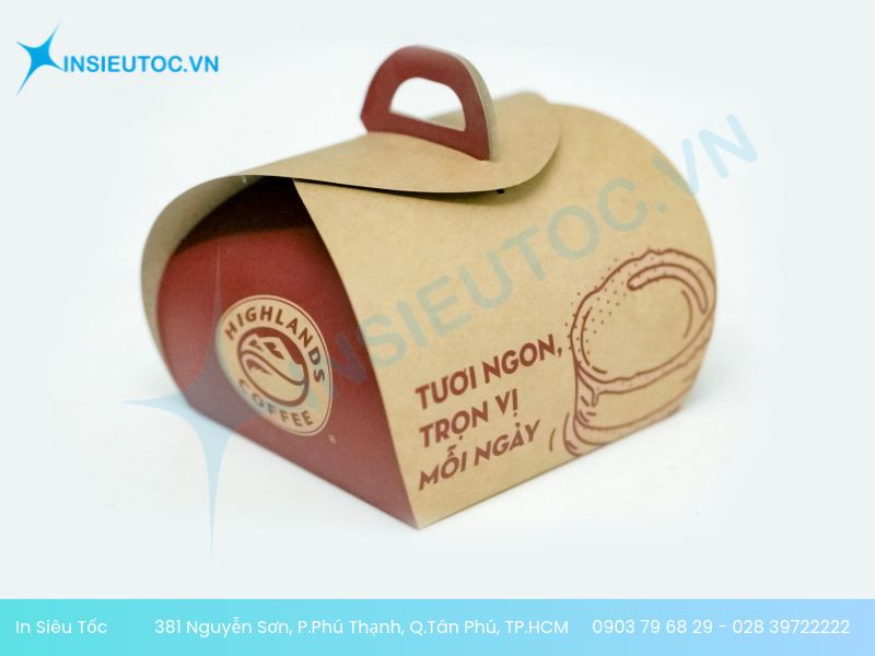 Hộp giấy đựng bánh thiết kế đẹp mắt dùng cho tiệm bánh