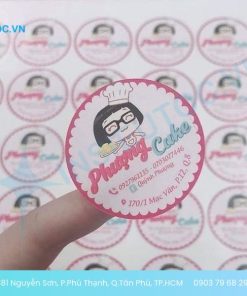 Decal sữa dán hộp bánh