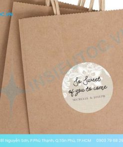 Decal giấy dán túi