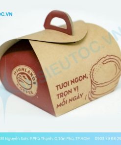 Mẫu hộp giấy đựng bánh in logo thương hiệu theo yêu cầu