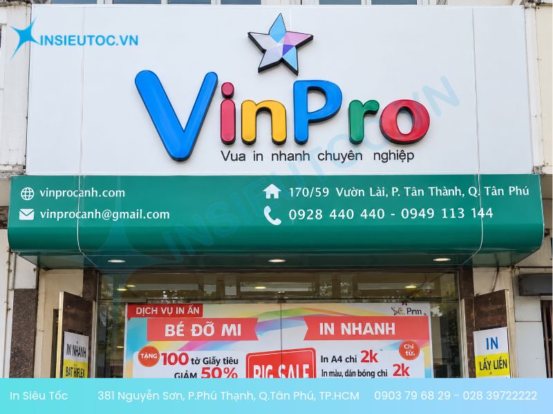 In Nhanh Vinpro nhận in tờ rơi quảng cáo tại quận Tân Phú