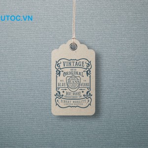 Một chút sự thay đổi so với các mác hình vuông hay chữ nhật thông thường sẽ giúp sản phẩm của bạn được khách hàng chú ý hơn thiết kế và in mác quần áo cho shop thời trang nam nữ