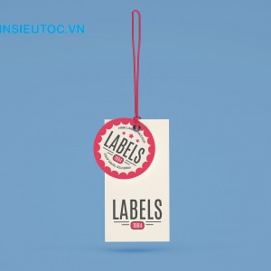 Một mẫu mác quần áo kết hợp giữa 2 loại mác khác nhau độc đáo Dịch vụ in thẻ tag mác quần áo đẹp