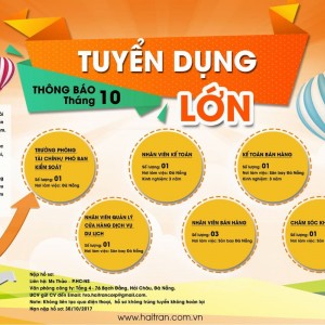 Bạn cũng có thể kết hợp nhiều ngành nghề trong cùng 1 poster. poster tuyển dụng nhân viên