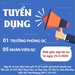 Tuy nhiên bạn cũng có thể tối giản thông tin trên poster như mẫu sau. mau poster tuyen dung nhan vien