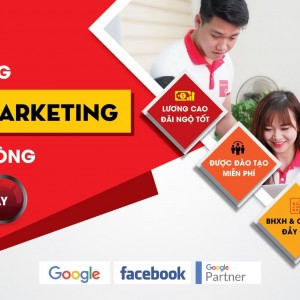 Mẫu thiết kế poster tuyển dụng marketing đẹp mắt nhưng đơn giản. Nhận thiết kế poster tuyển dụng online ấn tượng