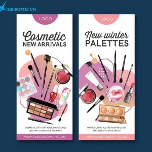 Mẫu tờ rơi giới thiệu mỹ phẩm với ý tưởng vẽ tay tờ rơi mỹ phẩm