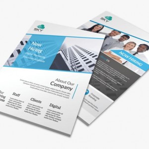 Đưa ra các vị trí tuyển dụng cùng các thông tin cơ bản về công ty những mẫu tờ rơi tuyển dụng