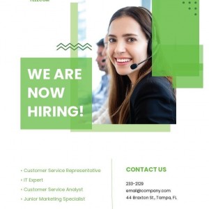 tờ rơi tuyển dụng vị trí chăm sóc khách hàng