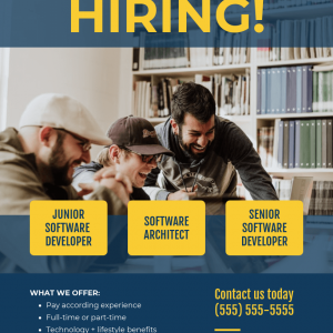 tờ rơi tuyển dụng nhân viên siêu đơn giản