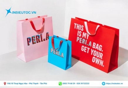Túi giấy được thiết kế đơn giản, thanh lịch, nhưng nổi bật. Túi giấy phong cách đơn giản - hiện đại - năng động