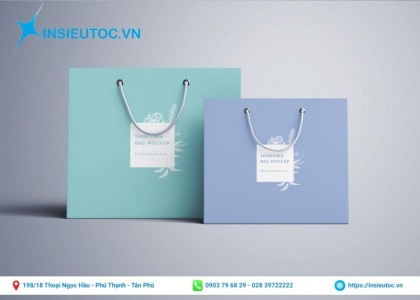 Mẫu túi giấy thanh lịch, sang trọng Thiết kế túi giấy đơn giản, đẹp