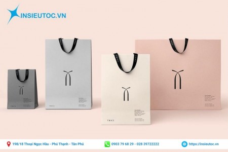 Mẫu túi giấy đẹp mắt thích hợp dùng cho các shop thời trang. Mẫu túi giấy dùng cho shop thời trang